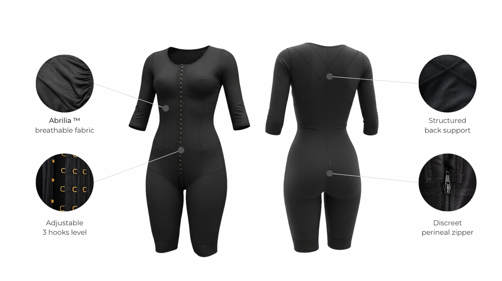 Post-op full body Colombian faja with sleeves wholesale with characteristics
