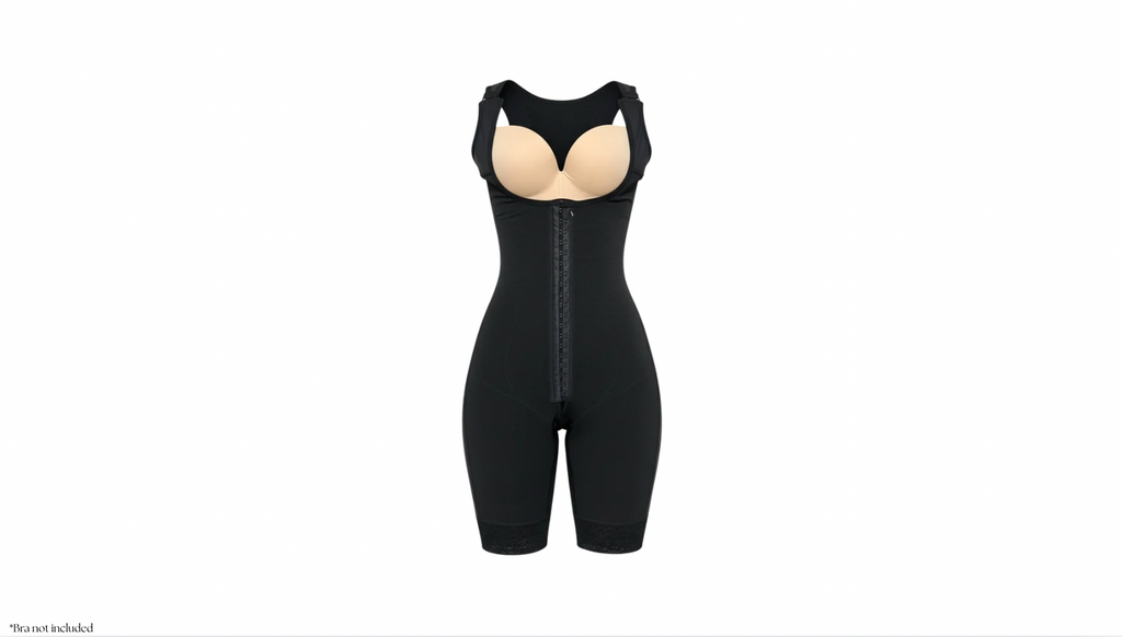 Powenrnet and Lycra open bust Colombian faja with padded straps