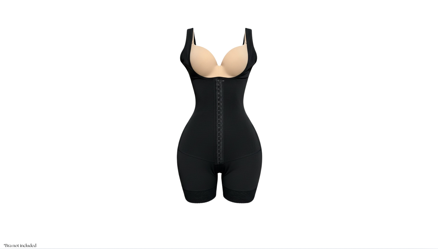 Powernet and lycra shapewear with short leg