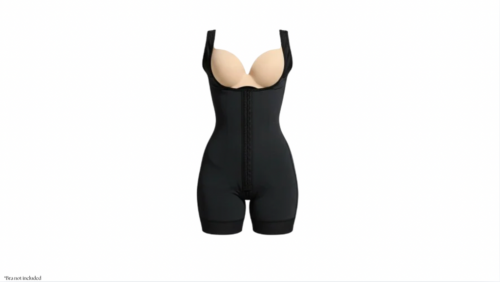 Short powernet colombian shapewear with no bust