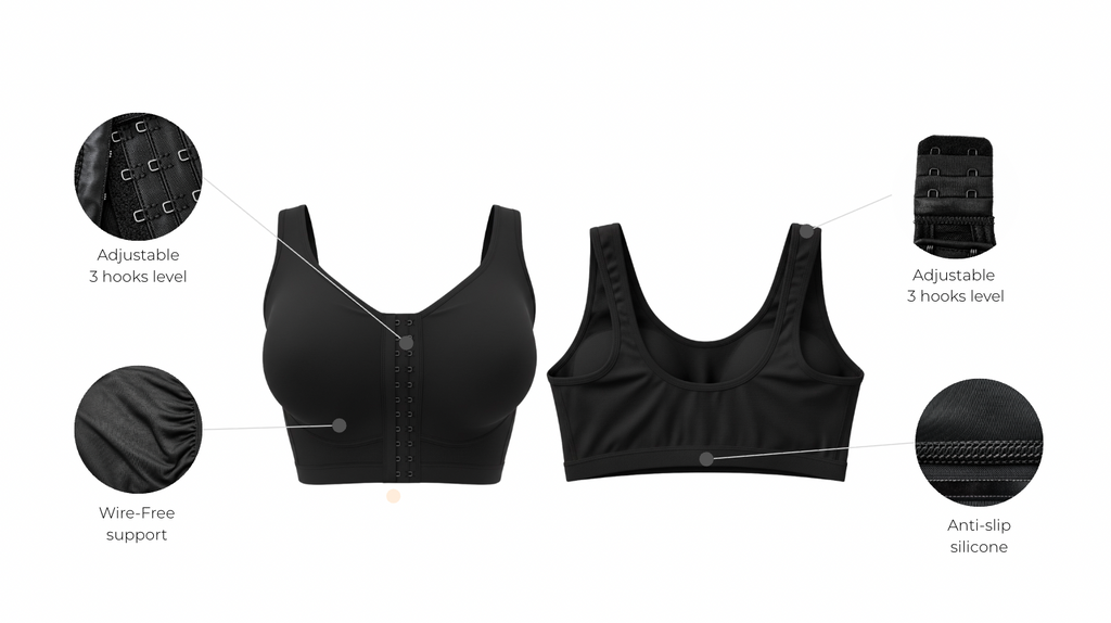 Post-quirurgical bra for breast augmentation recovery with features - wholesale