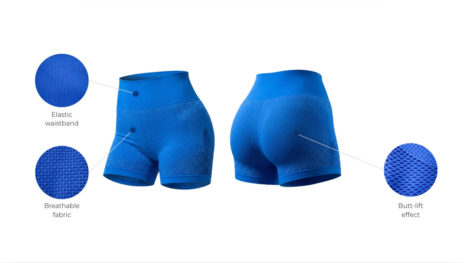 Web short seamless with features