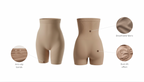 High waisted colombian seamless short with control panel - wholesale with features