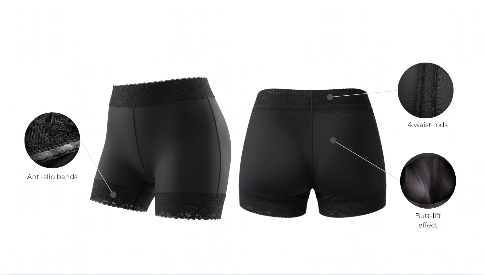 Colombian faja powernet short with features