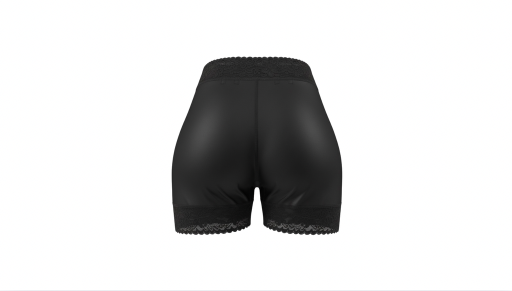 High waisted powernet colombian short with three adjustable level hooks