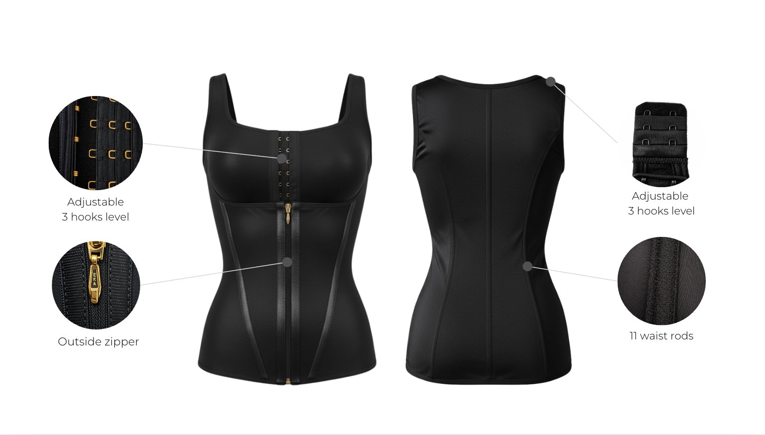 Colombian abrilia waist trainers with features