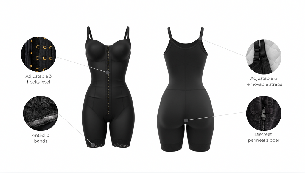 Abrilia colombian shapewear with thin straps - wholesale with features