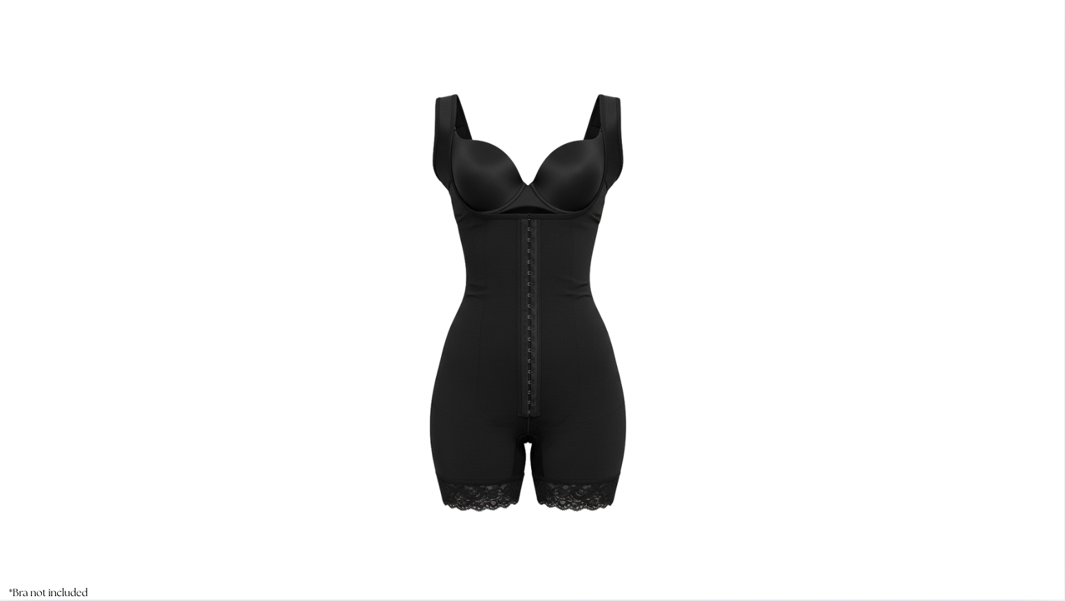 Powernet and lycra colombian shapewear with padded straps
